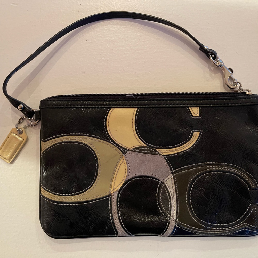 Coach leather wristlet